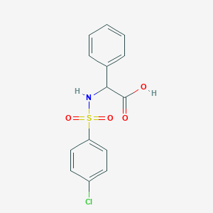molecular formula C14H12ClNO4S B054888 2-{[(4-氯苯基)磺酰]氨基}-2-苯乙酸 CAS No. 117309-47-4