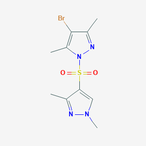 molecular formula C10H13BrN4O2S B5488801 4-bromo-1-[(1,3-dimethyl-1H-pyrazol-4-yl)sulfonyl]-3,5-dimethyl-1H-pyrazole 