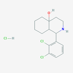 molecular formula C15H20Cl3NO B5488855 1-(2,3-dichlorophenyl)octahydro-4a(2H)-isoquinolinol hydrochloride 