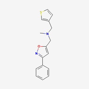 molecular formula C16H16N2OS B5488858 N-methyl-1-(3-phenyl-5-isoxazolyl)-N-(3-thienylmethyl)methanamine 