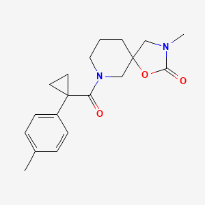 molecular formula C19H24N2O3 B5488861 3-methyl-7-{[1-(4-methylphenyl)cyclopropyl]carbonyl}-1-oxa-3,7-diazaspiro[4.5]decan-2-one 