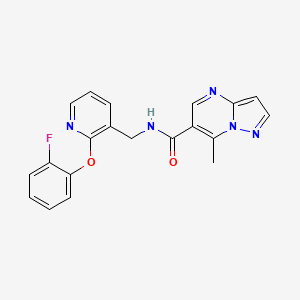 N-{[2-(2-fluorophenoxy)pyridin-3-yl]methyl}-7-methylpyrazolo[1,5-a]pyrimidine-6-carboxamide