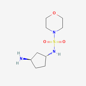 molecular formula C9H19N3O3S B5488897 N-[rel-(1R,3R)-3-aminocyclopentyl]-4-morpholinesulfonamide hydrochloride 