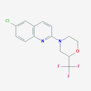 molecular formula C14H12ClF3N2O B5488905 6-chloro-2-[2-(trifluoromethyl)morpholin-4-yl]quinoline 