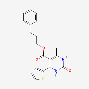 molecular formula C19H20N2O3S B5488926 3-phenylpropyl 6-methyl-2-oxo-4-(2-thienyl)-1,2,3,4-tetrahydro-5-pyrimidinecarboxylate 