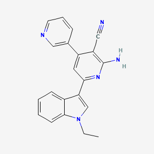 molecular formula C21H17N5 B5488933 2'-amino-6'-(1-ethyl-1H-indol-3-yl)-3,4'-bipyridine-3'-carbonitrile 