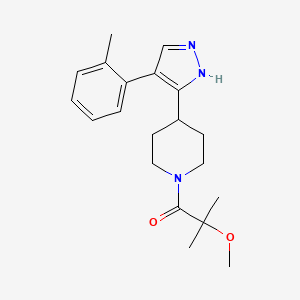 molecular formula C20H27N3O2 B5488937 1-(2-methoxy-2-methylpropanoyl)-4-[4-(2-methylphenyl)-1H-pyrazol-5-yl]piperidine 