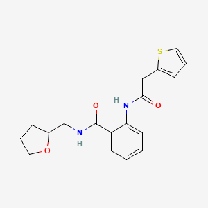 molecular formula C18H20N2O3S B5488940 N-(tetrahydro-2-furanylmethyl)-2-[(2-thienylacetyl)amino]benzamide 