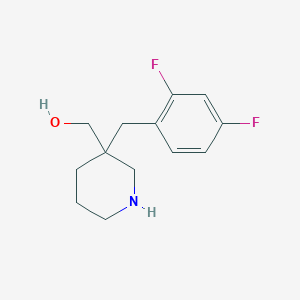 molecular formula C13H17F2NO B5488943 [3-(2,4-difluorobenzyl)-3-piperidinyl]methanol hydrochloride 