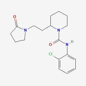 molecular formula C18H24ClN3O2 B5488950 N-(2-chlorophenyl)-2-[2-(2-oxo-1-pyrrolidinyl)ethyl]-1-piperidinecarboxamide 