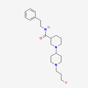molecular formula C22H34FN3O B5488975 1'-(3-fluoropropyl)-N-(2-phenylethyl)-1,4'-bipiperidine-3-carboxamide 
