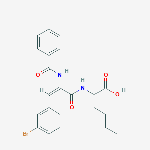 molecular formula C23H25BrN2O4 B5489031 N-{3-(3-bromophenyl)-2-[(4-methylbenzoyl)amino]acryloyl}norleucine 