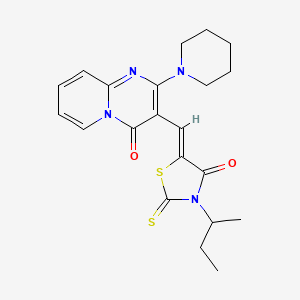 molecular formula C21H24N4O2S2 B5489037 3-[(3-sec-butyl-4-oxo-2-thioxo-1,3-thiazolidin-5-ylidene)methyl]-2-(1-piperidinyl)-4H-pyrido[1,2-a]pyrimidin-4-one 