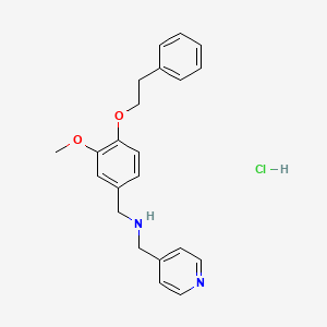 molecular formula C22H25ClN2O2 B5489053 [3-methoxy-4-(2-phenylethoxy)benzyl](4-pyridinylmethyl)amine hydrochloride 