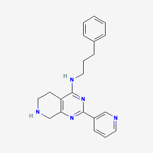 molecular formula C21H23N5 B5489057 N-(3-phenylpropyl)-2-pyridin-3-yl-5,6,7,8-tetrahydropyrido[3,4-d]pyrimidin-4-amine 