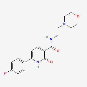 molecular formula C18H20FN3O3 B5489074 6-(4-fluorophenyl)-2-hydroxy-N-[2-(4-morpholinyl)ethyl]nicotinamide 