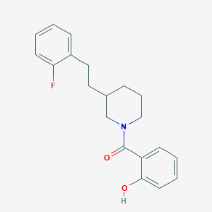 molecular formula C20H22FNO2 B5489093 2-({3-[2-(2-fluorophenyl)ethyl]-1-piperidinyl}carbonyl)phenol 