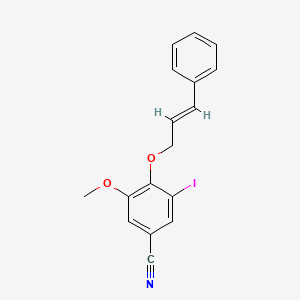 molecular formula C17H14INO2 B5489106 3-iodo-5-methoxy-4-[(3-phenyl-2-propen-1-yl)oxy]benzonitrile 