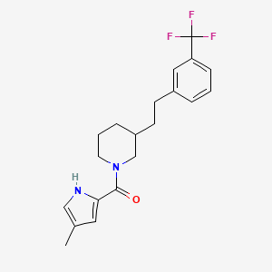 molecular formula C20H23F3N2O B5489120 1-[(4-methyl-1H-pyrrol-2-yl)carbonyl]-3-{2-[3-(trifluoromethyl)phenyl]ethyl}piperidine 