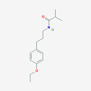 molecular formula C15H23NO2 B5489134 N-[3-(4-ethoxyphenyl)propyl]-2-methylpropanamide 