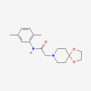 molecular formula C17H24N2O3 B5489167 N-(2,5-dimethylphenyl)-2-(1,4-dioxa-8-azaspiro[4.5]dec-8-yl)acetamide 