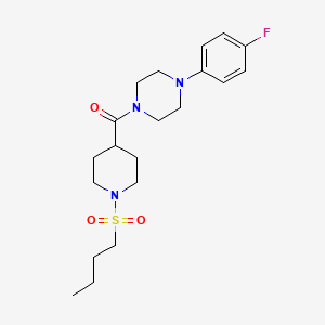 molecular formula C20H30FN3O3S B5489190 1-{[1-(butylsulfonyl)-4-piperidinyl]carbonyl}-4-(4-fluorophenyl)piperazine 