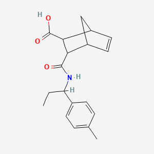 molecular formula C19H23NO3 B5489198 3-({[1-(4-methylphenyl)propyl]amino}carbonyl)bicyclo[2.2.1]hept-5-ene-2-carboxylic acid 