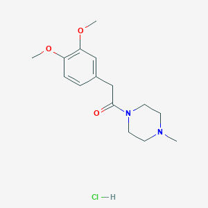 molecular formula C15H23ClN2O3 B5489221 1-[(3,4-dimethoxyphenyl)acetyl]-4-methylpiperazine hydrochloride 