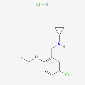 molecular formula C12H17Cl2NO B5489231 N-(5-chloro-2-ethoxybenzyl)cyclopropanamine hydrochloride 