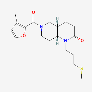 molecular formula C18H26N2O3S B5489239 (4aS*,8aR*)-6-(3-methyl-2-furoyl)-1-[3-(methylthio)propyl]octahydro-1,6-naphthyridin-2(1H)-one 