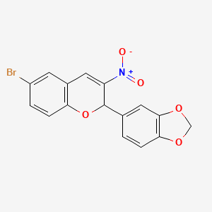 molecular formula C16H10BrNO5 B5489242 2-(1,3-benzodioxol-5-yl)-6-bromo-3-nitro-2H-chromene 