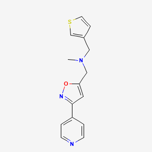 molecular formula C15H15N3OS B5489249 N-methyl-1-[3-(4-pyridinyl)-5-isoxazolyl]-N-(3-thienylmethyl)methanamine 