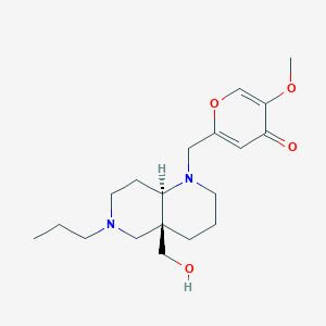 molecular formula C19H30N2O4 B5489258 2-{[(4aS*,8aR*)-4a-(hydroxymethyl)-6-propyloctahydro-1,6-naphthyridin-1(2H)-yl]methyl}-5-methoxy-4H-pyran-4-one 