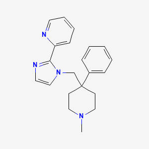 molecular formula C21H24N4 B5489263 2-{1-[(1-methyl-4-phenylpiperidin-4-yl)methyl]-1H-imidazol-2-yl}pyridine 