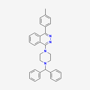molecular formula C32H30N4 B5489284 1-[4-(diphenylmethyl)-1-piperazinyl]-4-(4-methylphenyl)phthalazine 