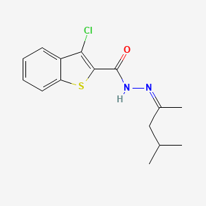 molecular formula C15H17ClN2OS B5489333 3-chloro-N'-(1,3-dimethylbutylidene)-1-benzothiophene-2-carbohydrazide 