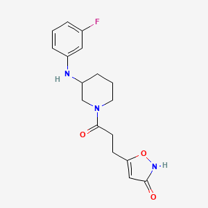 molecular formula C17H20FN3O3 B5489368 5-(3-{3-[(3-fluorophenyl)amino]-1-piperidinyl}-3-oxopropyl)-3-isoxazolol 