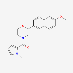 molecular formula C21H22N2O3 B5489371 2-(6-methoxy-2-naphthyl)-4-[(1-methyl-1H-pyrrol-2-yl)carbonyl]morpholine 