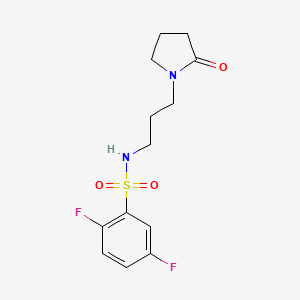 molecular formula C13H16F2N2O3S B5489390 2,5-difluoro-N-[3-(2-oxo-1-pyrrolidinyl)propyl]benzenesulfonamide 