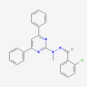 molecular formula C24H19ClN4 B5489401 2-chlorobenzaldehyde (4,6-diphenyl-2-pyrimidinyl)(methyl)hydrazone 