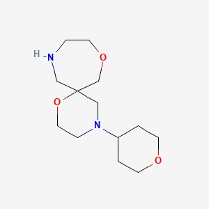 molecular formula C13H24N2O3 B5489412 4-(tetrahydro-2H-pyran-4-yl)-1,8-dioxa-4,11-diazaspiro[5.6]dodecane 