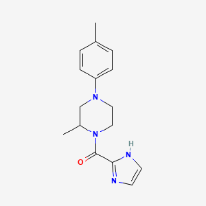 molecular formula C16H20N4O B5489424 1-(1H-imidazol-2-ylcarbonyl)-2-methyl-4-(4-methylphenyl)piperazine 