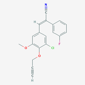 molecular formula C19H13ClFNO2 B5489439 3-[3-chloro-5-methoxy-4-(2-propyn-1-yloxy)phenyl]-2-(3-fluorophenyl)acrylonitrile 