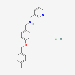 molecular formula C21H23ClN2O B5489442 {4-[(4-methylbenzyl)oxy]benzyl}(3-pyridinylmethyl)amine hydrochloride 