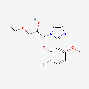 molecular formula C15H18F2N2O3 B5489451 1-[2-(2,3-difluoro-6-methoxyphenyl)-1H-imidazol-1-yl]-3-ethoxypropan-2-ol 