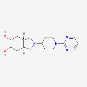 molecular formula C17H26N4O2 B5489456 (3aR*,5R*,6S*,7aS*)-2-[1-(2-pyrimidinyl)-4-piperidinyl]octahydro-1H-isoindole-5,6-diol 