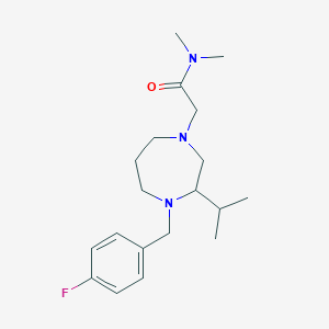 molecular formula C19H30FN3O B5489524 2-[4-(4-fluorobenzyl)-3-isopropyl-1,4-diazepan-1-yl]-N,N-dimethylacetamide 