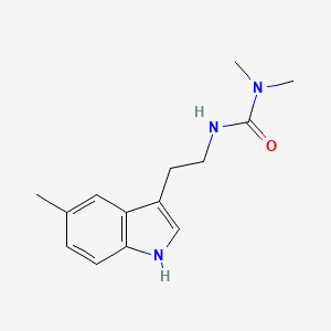 molecular formula C14H19N3O B5489532 N,N-dimethyl-N'-[2-(5-methyl-1H-indol-3-yl)ethyl]urea 