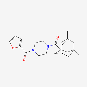 molecular formula C22H30N2O3 B5489551 1-[(3,5-dimethyl-1-adamantyl)carbonyl]-4-(2-furoyl)piperazine 