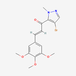 molecular formula C16H17BrN2O4 B5489566 1-(4-bromo-1-methyl-1H-pyrazol-5-yl)-3-(3,4,5-trimethoxyphenyl)-2-propen-1-one 